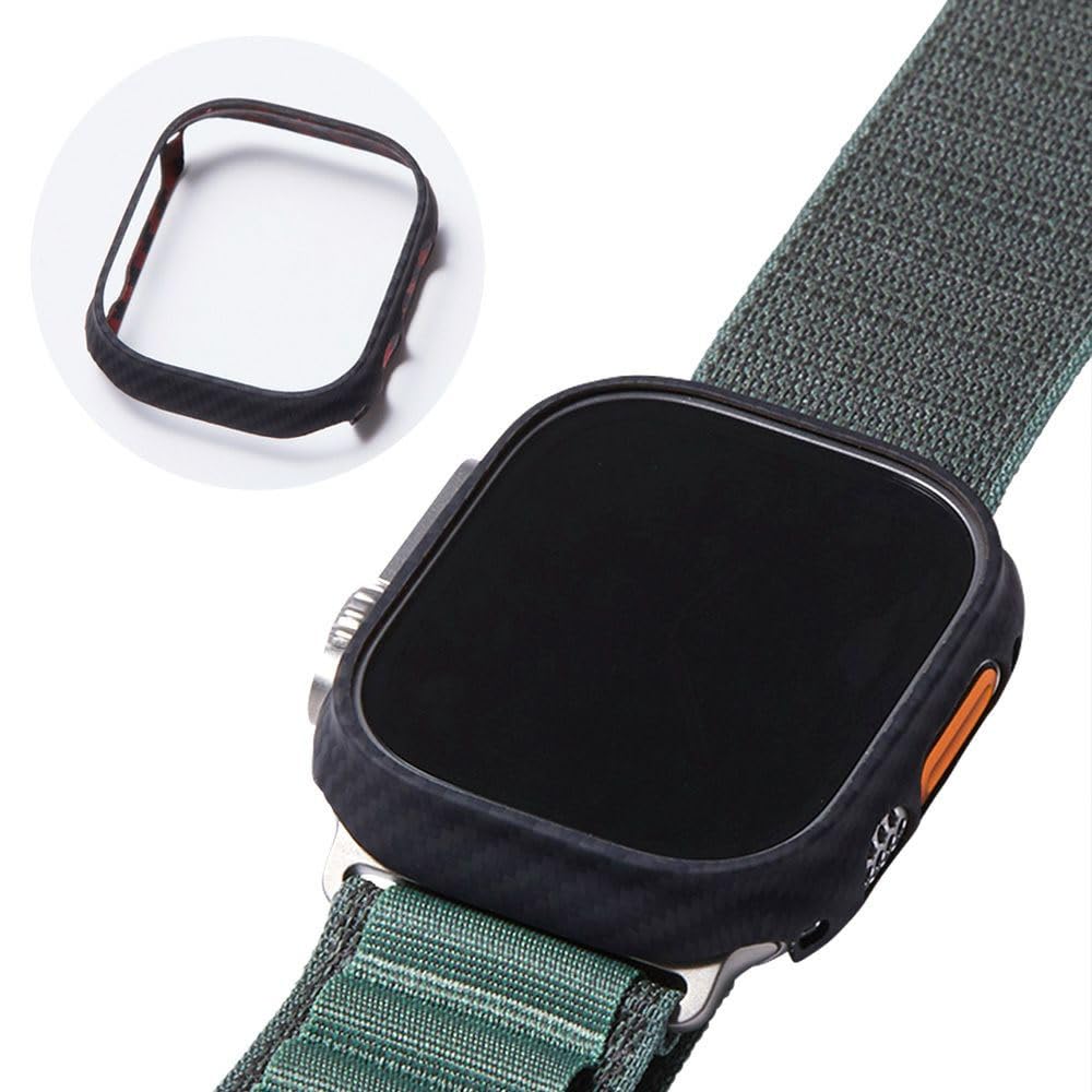 Apple Watch Series Ultra (49mm), 9/8/7 (41 mm / 45 mm), SE (40 mm / 44 mm), DURO Precision Designed Case Made from Aramid Fibers Lighter than 1 Yen Coin, Deff Deep Case
