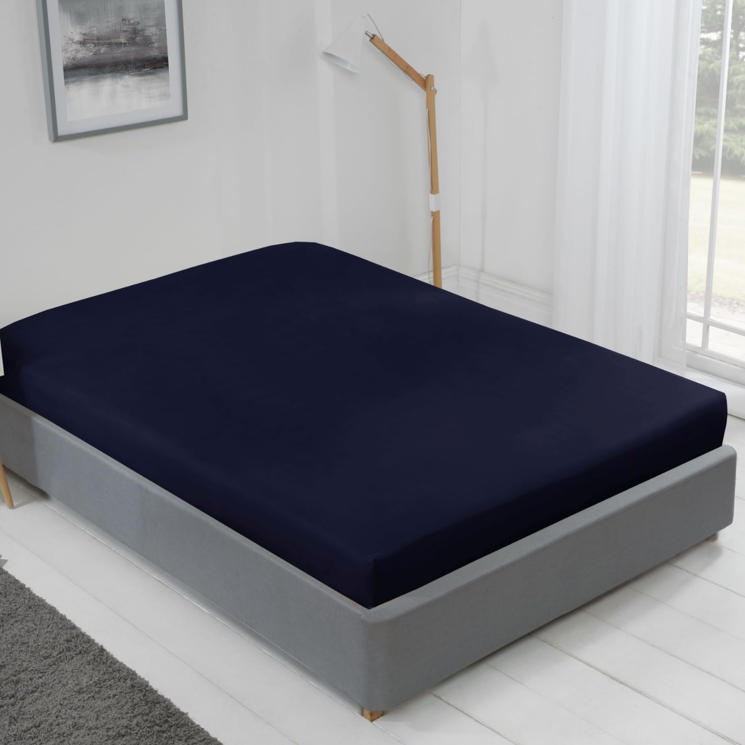 Emma Barclay Lyla Fitted Sheet in Navy - Double