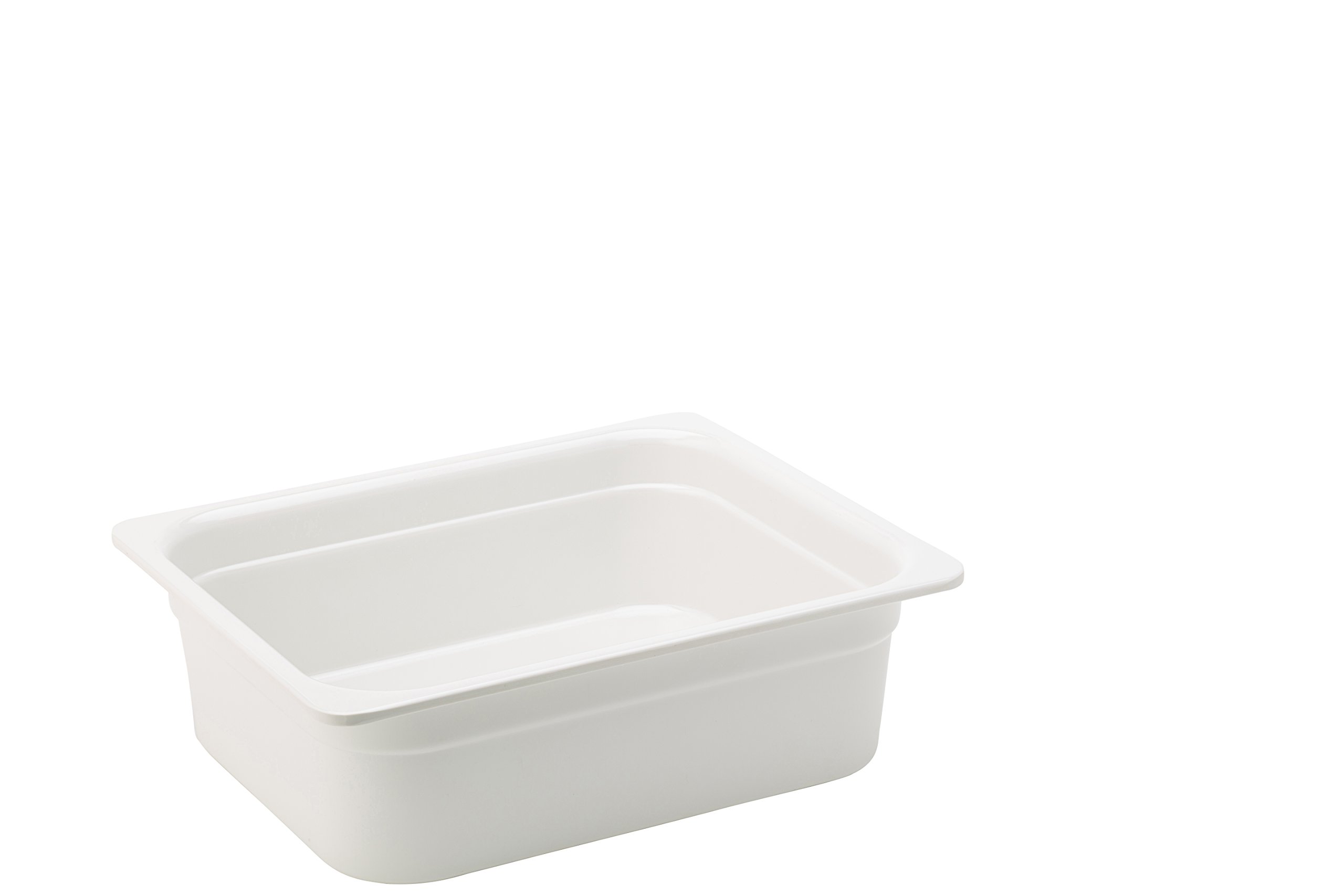 Utopia JMP133-000000-B01001 Melamine Gastronorms and Buffetware Gastronorms Pan, 1/2 GN, White, 10 cm Deep