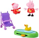 Peppa Pig Evie’s Park Playset - 7.5 cm Figures - Stroller & Pond Accessories view 7
