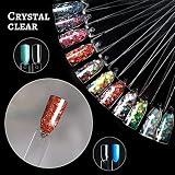 Shakeel Clear Nail Swatch Sticks Fan Shape 50pk Practice Display Tips Metal Ring view 6