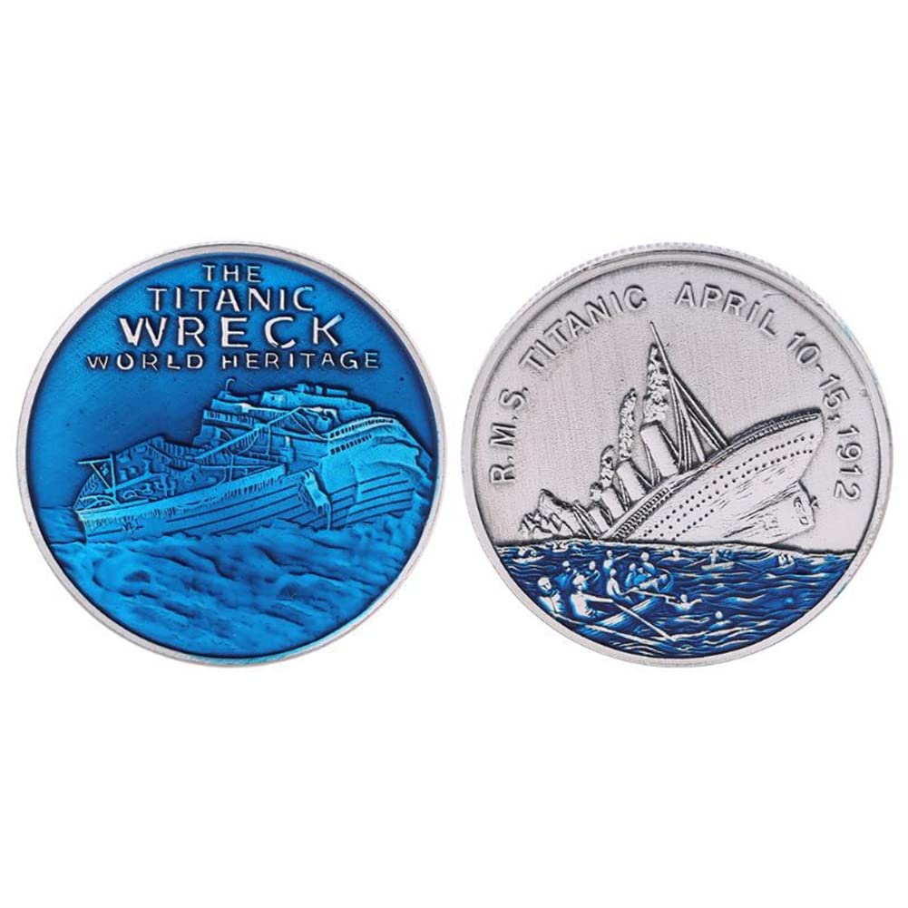Ship Sea Coin Titanic Ship In Memory Of Rms Victims Titanic Commemorative Souvenir Coin Badge Voyage Metal Coin Arts Craft Valentine’s Day Gifts Home Office Decoration Display