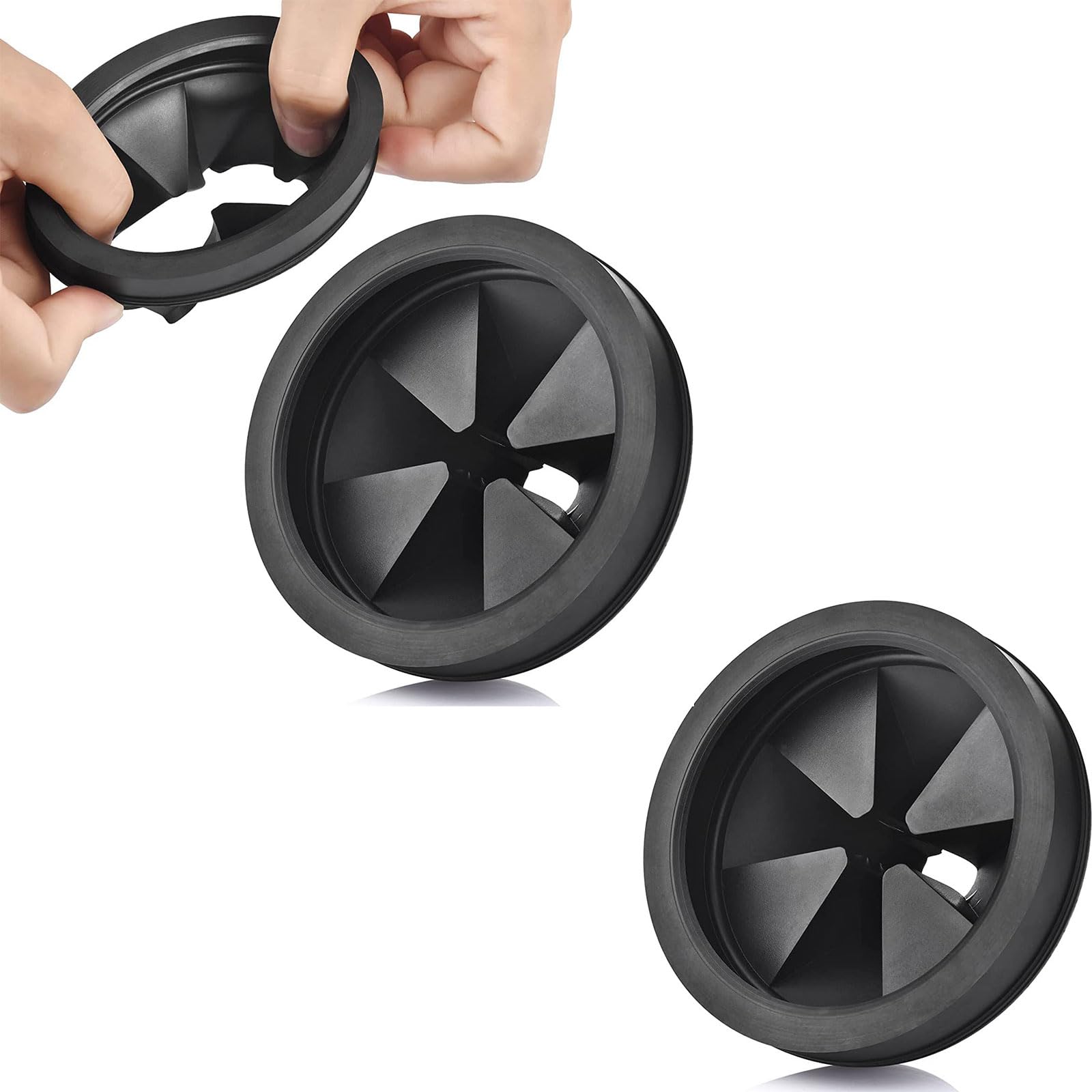 rflaueo 2pcs Garbage Disposal Splash Guard for 87mm Outer Diameter Silicone Waste Disposer Anti Splashing Cover for Garbage Disposals(U83-2)