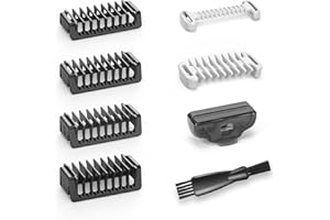 JORVEX Guard Combs Kit 6PC with 0/3mm Body Comb, 1/2/3/5mm Bi-Directional Guide for O Blade QP2724 QP2834 QP2520/30 QP2620/30 and Pro Series, Electric Shaver Attachments Oblade Accessories