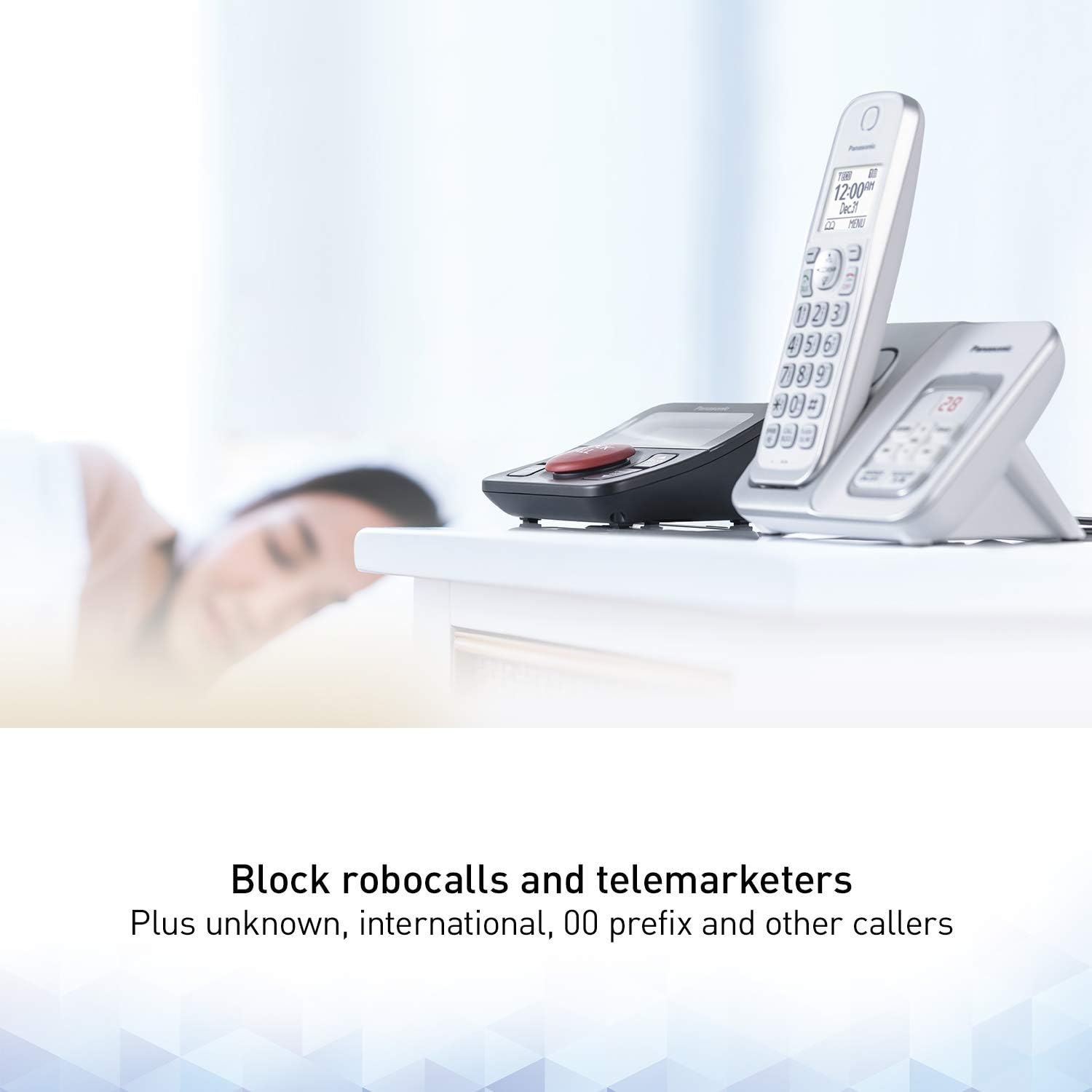 Panasonic Call Blocker for Landline Phones, One-Touch Call Block and 16, 000 Number Block, Bilingual Talking Caller ID - KX-TGA710 / KX-TGA760 (Black) (KX-TGA710B / KX-TGA760B) (Renewed): Electronics