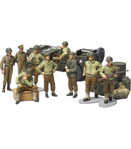 WWII France 1944 Private Edward フィギュア Amazon.com: FRANCE 1944 US PARATROOPERS & CIVILIANS WWII 1/35