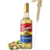Jimoco&reg; Syrup Pump Dispenser + Torani&reg; Pistachio Syrup, 25.4 oz - Coffee Syrup Pump &amp; Flavoring Bundle