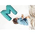 MOMAID Velvet Letter Pillow Soft Initial Throw Cushion Decorative Alphabet Kids Room Nursery Decor Baby Toddler Gift (Green, 