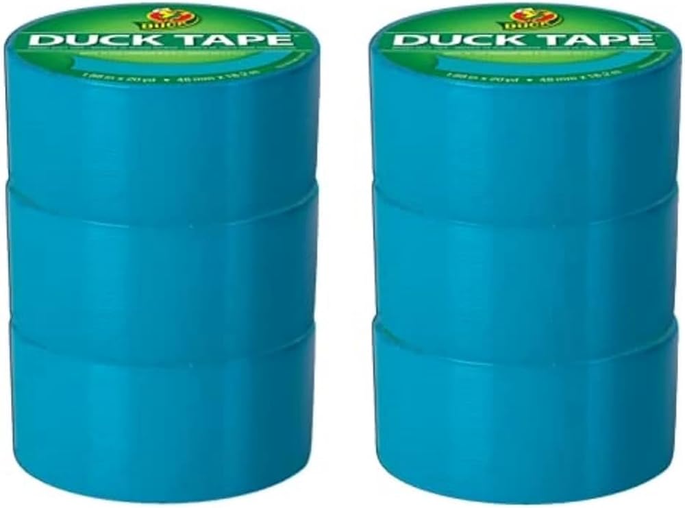 Duck Tape Solid Colours Electric Blue 48mm x 18.2m Pack of 6