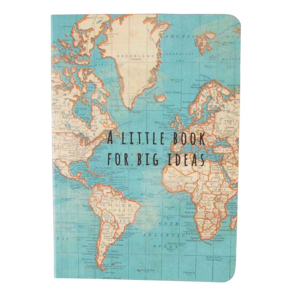 Sass & Belle Vintage Map Big Ideas Notebook, Multi-Colour