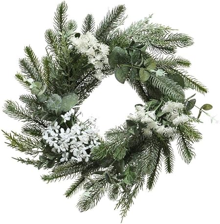 Addobbi Natalizi Amazon.Kaemingk Fuoriporta Corona Natale Con Fiori Bianchi D 50 Cm Addobbi Natalizi Amazon It Casa E Cucina