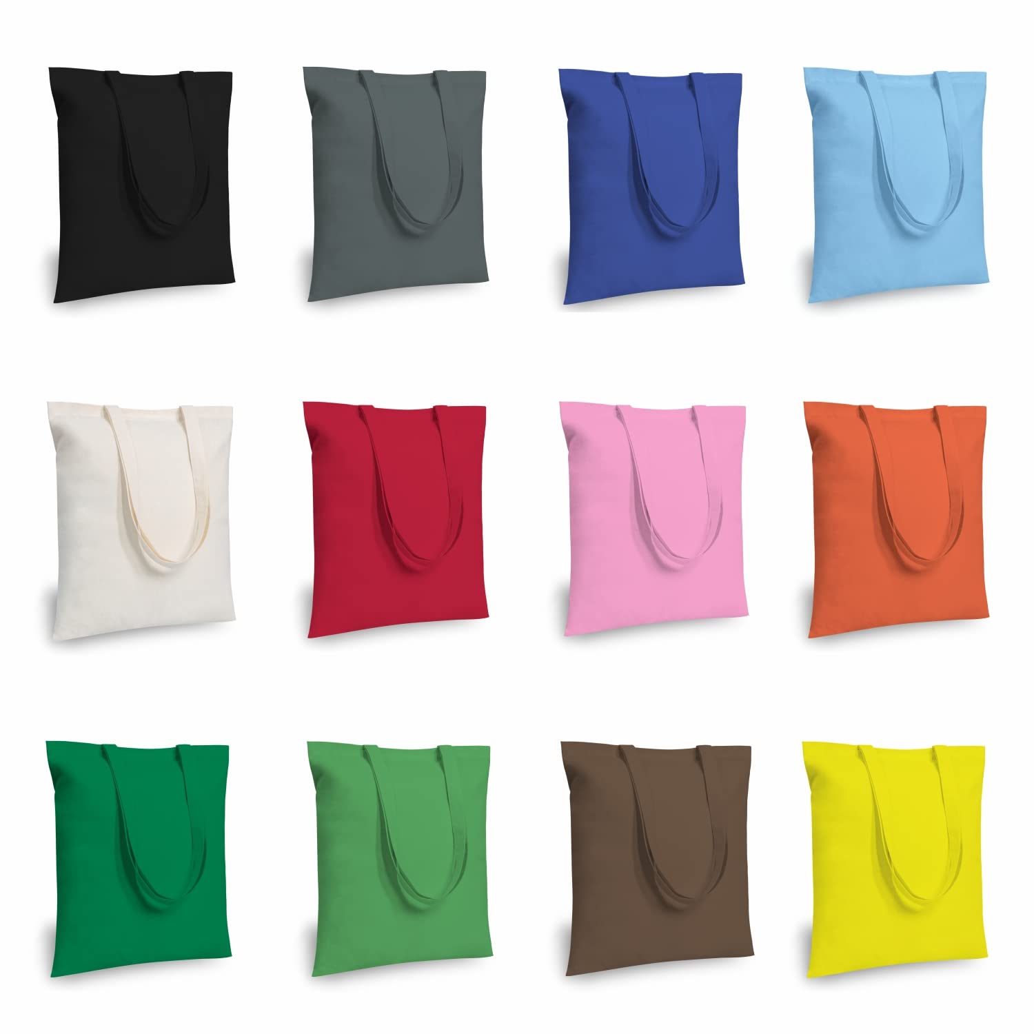 Photo 1 of ** MISSING **TOPDesign 12-Pack Economical 16"x15" Cotton Tote Bag, Lightweight Medium Reusable Grocery Shopping Cloth Bags, Suitable for DIY, Advertising, Promotion, Gift, Activity