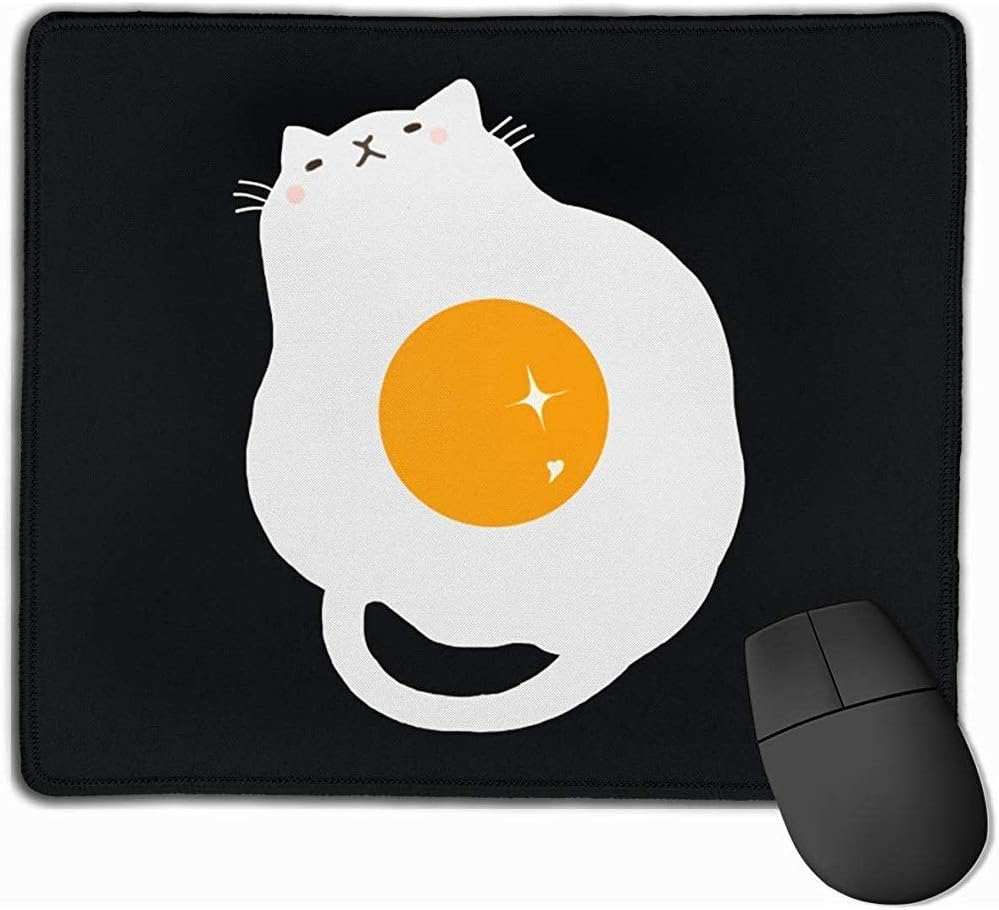 Gaming Mouse Pad Egg Cat Rectangle Non-Slip Rubber Mousepad 25X30Cm