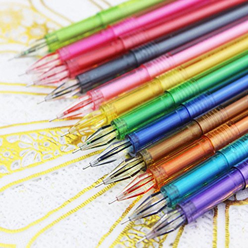 Gbell 12 Pc 0.5mm Rainbow Gel Pen Set - Cute Candy Colors Light Neutral Pens - Creative Stationery Student Gift for Girls (Colorful)