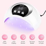 LKE 54W UV LED Nail Lamp 3 Timer Auto Sensor LCD USB Gel Polish Dryer view 2