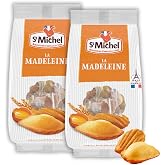 St Michel Traditional Madeleines French Sponge Cakes Made In France, Pack of 2 (250g each) Non-GMO. Total of 20 Individually Wrapped All Butter Traditional Madeleines Sponge Cakes