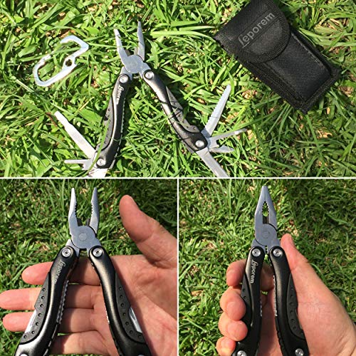 Multi Tool - 15 in 1 Premium Multitool, Multifunction Pocket Stainless Steel Knife Super Tool Set, Folding Saw, Wire Cutter, Pliers, Sheath, Multi Purpose Tools, Survival, Camping, Hunting, Fishing