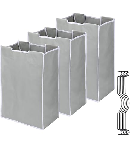 Panier De Triage Linge Bonuci 3 Sacs Amovibles – Pliable, Léger, Beige/gris/noir