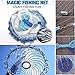 uramiracle Magic Fishing Net Finefish Aluminum Ring Fishing Cast Net 10ft Dia, Monofilament Thread Throwing Net for Saltwater/Freshwater Fishing - Assembled