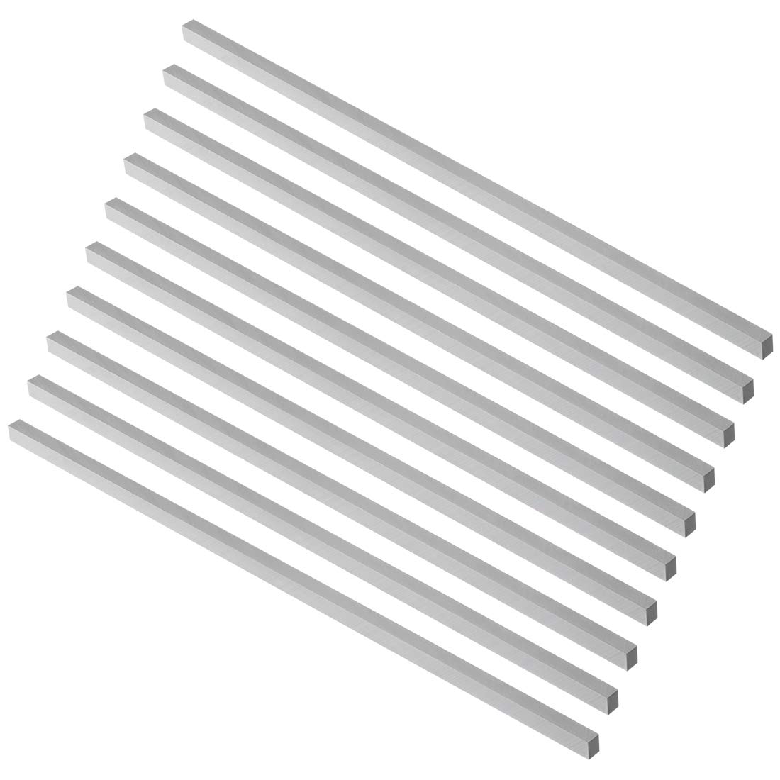 uxcell HSS Tool Bit Square Lathe Turning Grinder Cutter Mill Blank 5mmx5mmx200mm 10Pcs