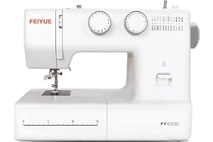 FEIYUE FYe330 Domestic Sewing Machine with Foot Pedal, Controllable Pedal Speed, 105 Stitch Applications, Powerful Servo Moto