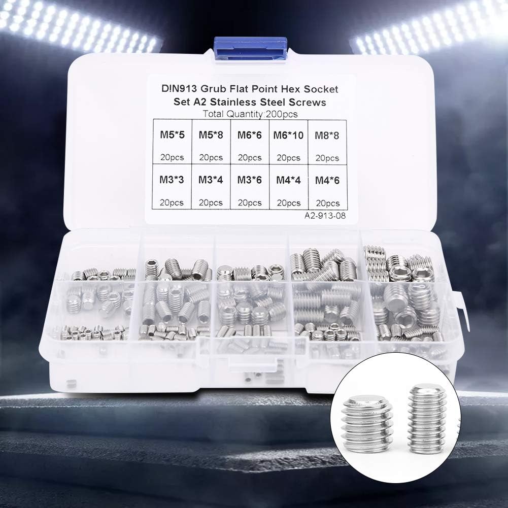 500Pcs M3/M4/M5/M6/M8 Hex Socket Screw Set Black Cup Head Nut Combination Boxed Anti‑Rust Fasteners Inserts Tool for Restoring Threads Automotive Repair with Storage Case - Image 5