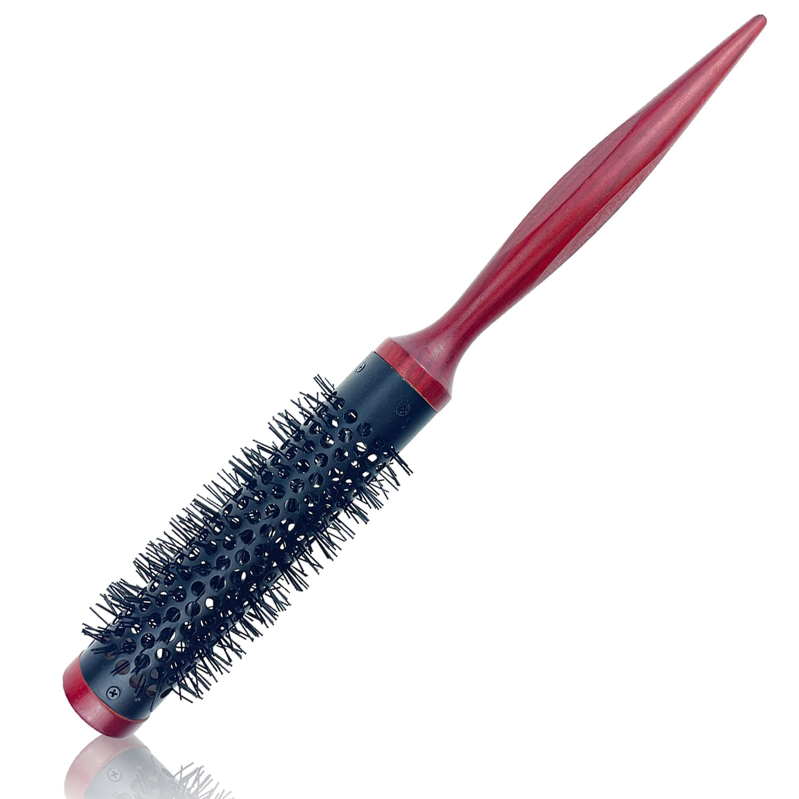 Aswewamt 1 Pc Round Brush, Round Hair Brush Mini Ultra Thin Hair Styling Brush Nylon Bristles Hairbrush for Blow Drying Volume Curling & Straightening Large, 2.5CM — image 1