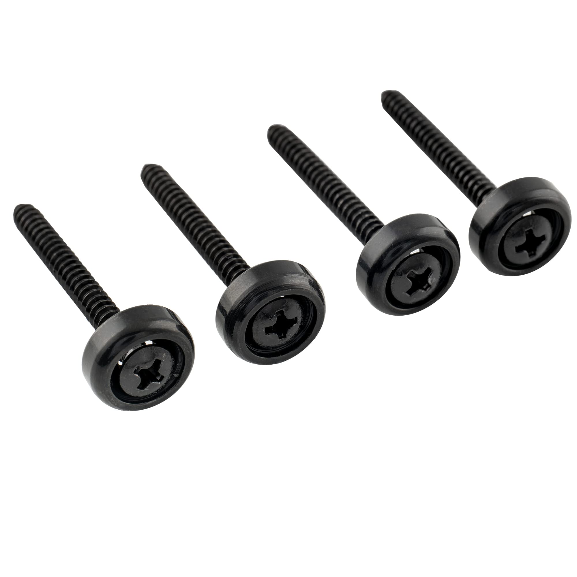 Musiclily Pro 14mm Steel Guitar Neck Mounting Ferrules Neck Joint Bushings and Bolts for Electric Guitar Bass, Black (Set of 4)