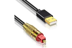 NCGGY USB A to TOSLINK Optical Audio Adapter,Unidirectional USB Type A to SPDIF Digital Converter Compatible with Windows/Laptop PC ONLY,(NOT for TV Or Other Devices)