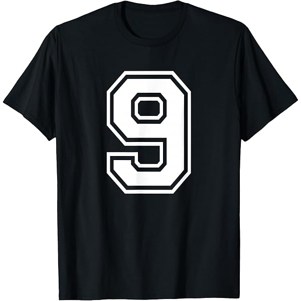 White Football Shirt Number 9 Template Free Printable Papercraft