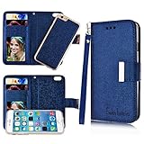 iPhone 6 Case, iPhone 6S Case, SmartLegend Wallet Case 2 in 1 PU Leather Folio Protective Shell Magnetic Detachable TPU Inner Back Cover with Card Slots & Wrist Strap for iPhone 6/6S 4.7