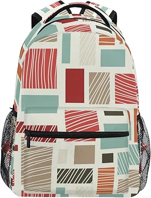 Amazon Co Jp リュック リュックサック おしゃれ 対応 学生 大容量 大人 軽量 大きめ 人気 旅行 通勤 通学 バックパック アウトドア 幾何学模様 女の子 レディーズ 男の子 メンズ アウトドア シューズ バッグ