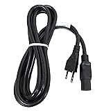 HJFPOWERCORD 6ft Notched Plug 3 Prong AC Power Cord