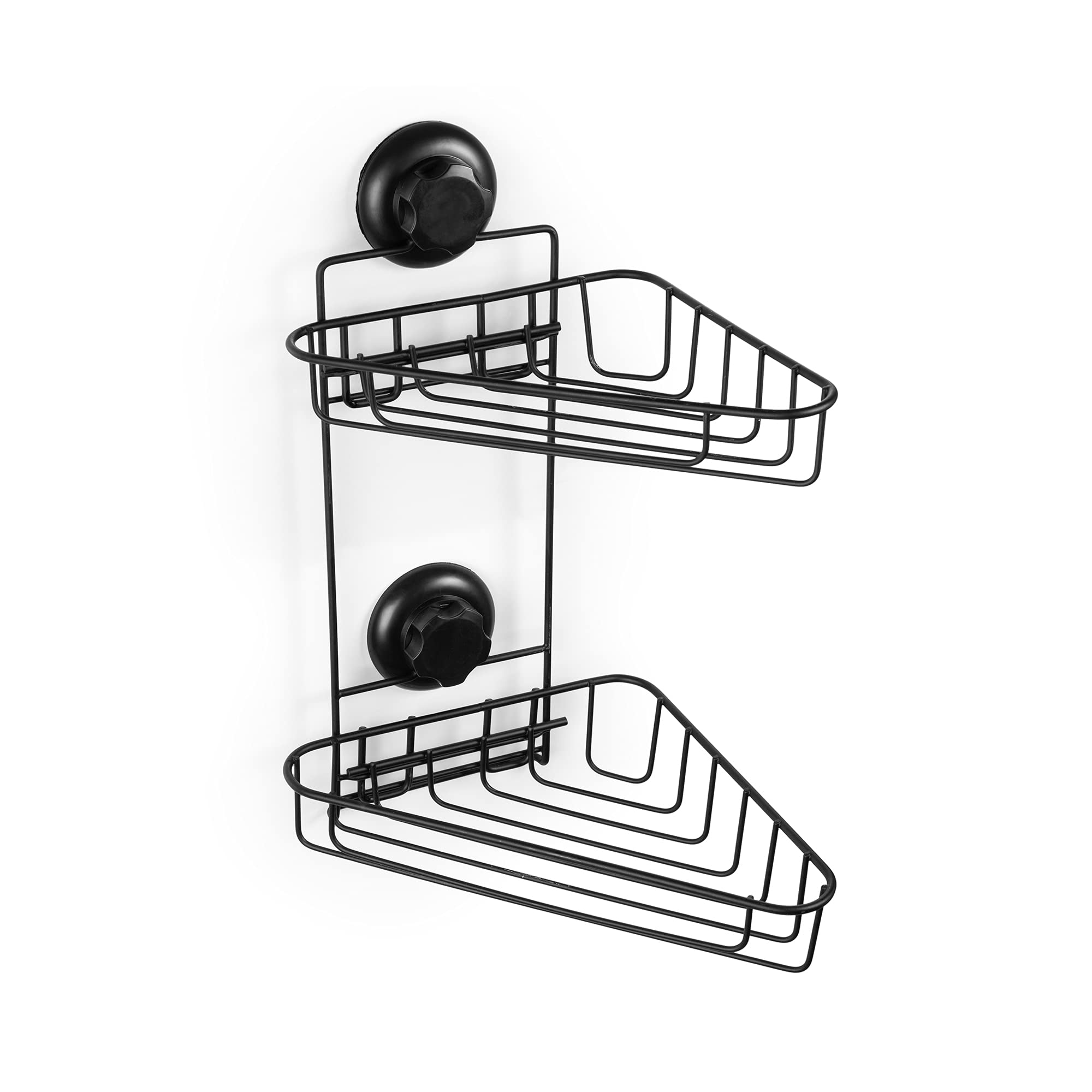 Compactor Bestlock Black Double Corner Shelves XL, 22X23.5X36 cm, Black, Rustproof and Waterproof, Easy Installation
