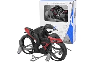 2 in 1 Land Air Fly Motorcycle, Remote Control, 360° Stunt Roll Brilliant Lights