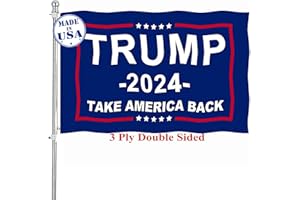 SUJEB Trump 2024 Flag Double Sided 2x3 Outdoor Take America Back -Trump Flags Banner Heavy Duty Durable Polyester 3 Ply with Brass Grommets for Indoor Outdoor