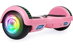 SISIGAD Hoverboard for Kids Ages 6-12, with Built-in Bluetooth Speaker and 6.5" Colorful Lights Wheels, Safety Certified Self Balancing Scooter Gift for Kids