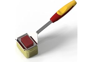 KINDOO Safe BBQ Accessories Grill Tools, Replaceable Cleaning Head for Cast Iron Stainless-Steel Grates, Red