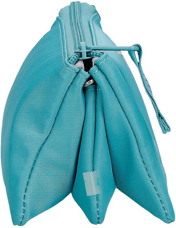 Linden Beauty Case Tre Scomparti Blu 17,5x9,5x2 cm Poliestere