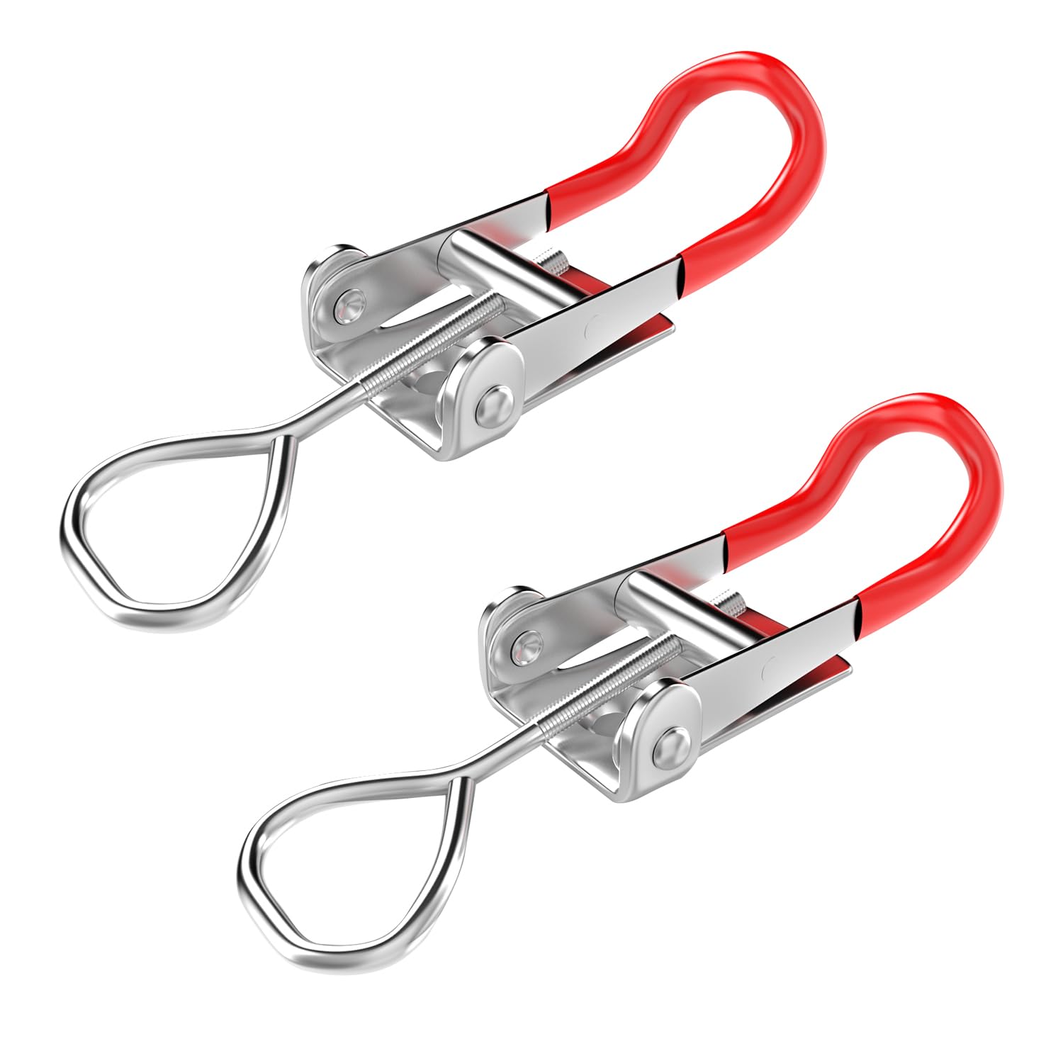 2Set Adjustable Toggle Latch Clamp (Lock Hole),660lbs Holding Capacity for Suitable for Toolbox, Door, Box, Trunk, Tractor Cover, Smoke Cover, Woodworking Fixture and Quick Release Pull Lock.