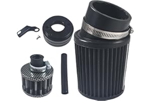 SWILPOOL 62mm Air Filter&12mm Air Filter Kit fit for Predator 212cc 196cc for honda GX160 GX200 for Coleman CT200U CT200U-EX KT196 6.5Hp Engine Mini Bike Go Kart Black