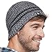 LETHMIK Merino Wool Skull Beanie,Mens Daily Warm Soft Winter Hat Stripe Mix Knit Cap
