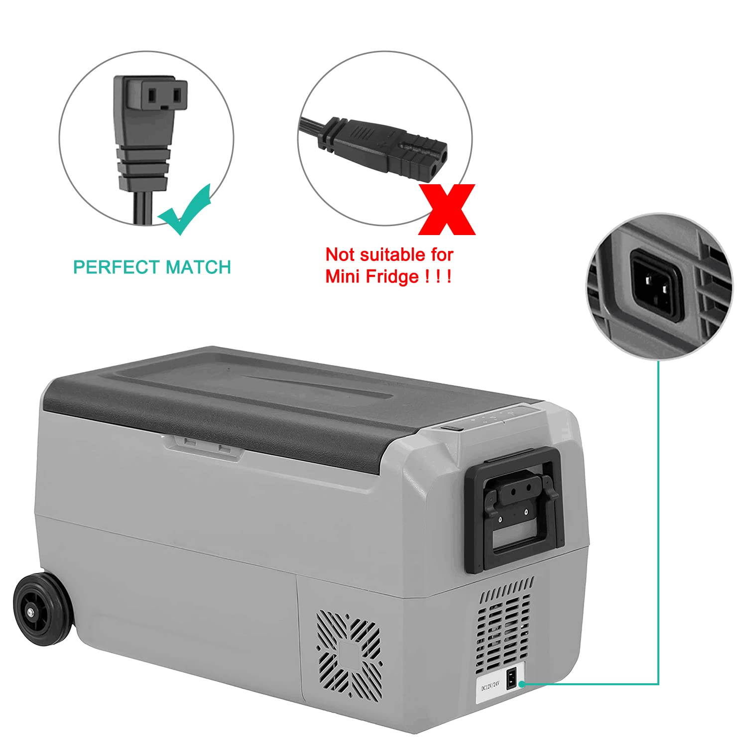 Mua HKY 12 volt Refrigerator Power Cord compatible with Alpicool,ARB ...