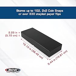 BCW Double Row 2x2 Coin Box | Holds 102 Snaps or