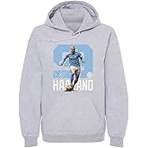 500 LEVEL Erling Haaland Manchester City Men's Hoodie Sweatshirt - Erling Haaland Manchester City Bold Number
