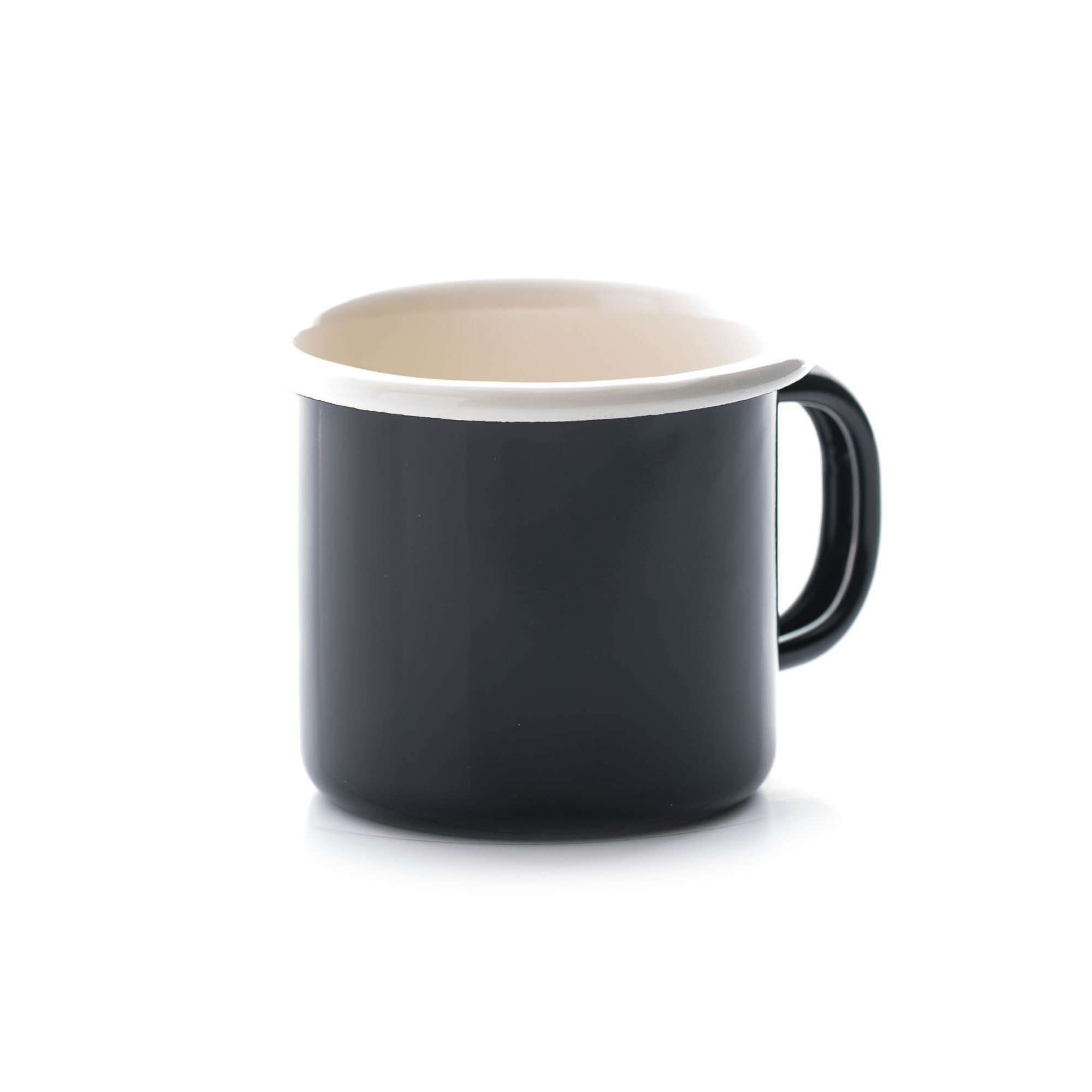 Dexam 17819269 Vintage Espresso Mug, Enamel, Black, 9x7.1x6 cm