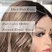 QD-Udreamy Black Roots To Ombre Brown&Blonde Mixed Lace Front Wigs Natural Wavy Short Hair Glueless Synthetic Wigs for Women