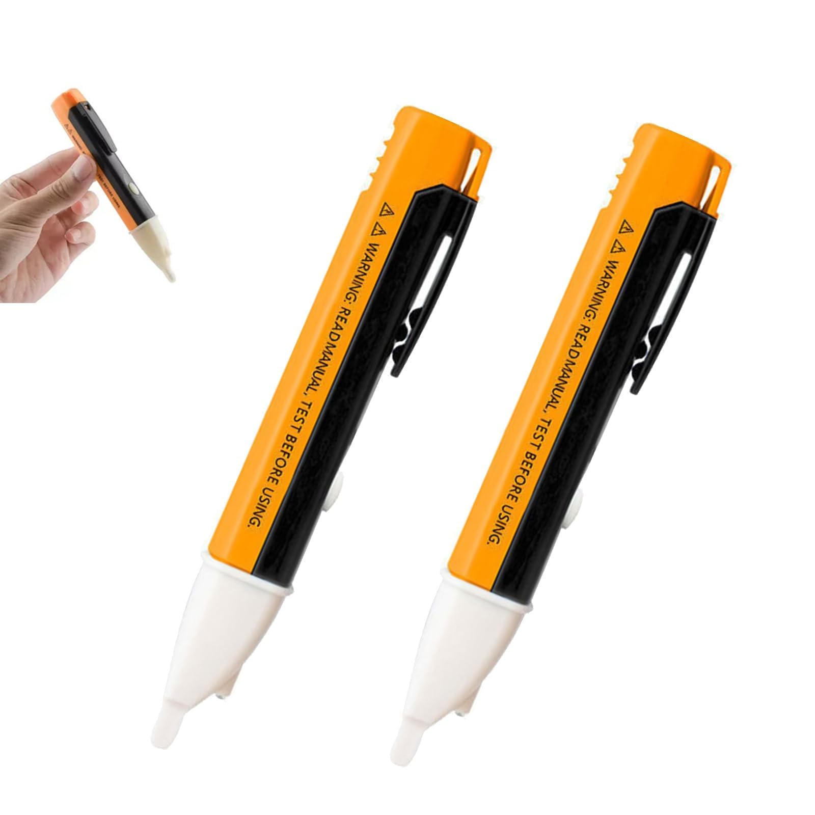 2 Pcs Electric Tester Pen, Voltage Pen, Voltage Tester Pen Tester Range 90v to 1000v with Flashlight Adjustable Sensitivity
