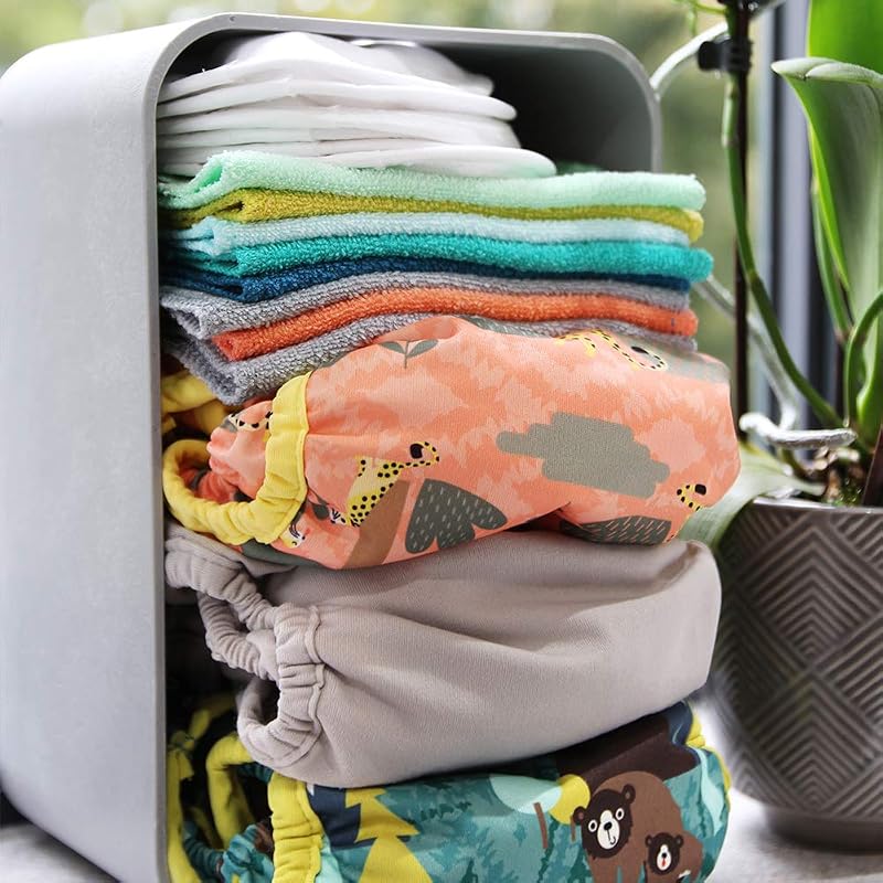 Toalhitas de bambu laváveis e reutilizáveis para bebés, pacote de 10 unidades, bolo