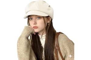 BYERCLUB Women’s Newsboy Hat Beret Cap – Stylish Soft Beret Hat for Women, Autumn Winter Beret Femme Newsboy Cap Black